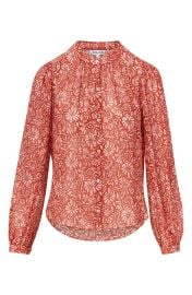 Veronica Beard Ashlynn Floral Pintuck Silk Top at Nordstrom